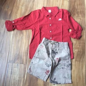 BNWT Gymboree Button down and shorts set